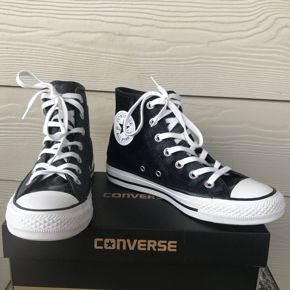 Black Velvet Hightop Converse